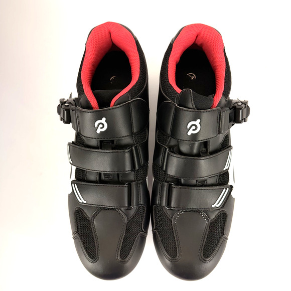 Peloton Altos Indoor Cycling Shoes Size 43 Black Red Unisex Bike Buckle Active - Picture 7 of 11